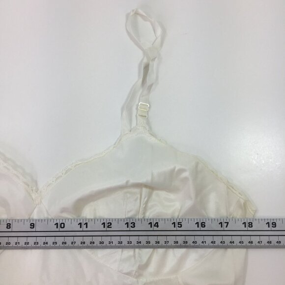 Vintage 60s Womens Vassarette Full Slip Sleeveless White Size 40 - Picture 13 of 15